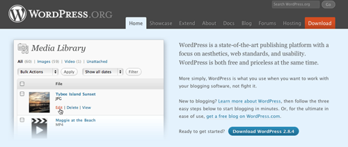 wordpress2.8.4