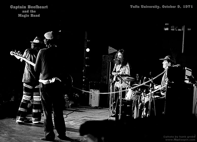 Captain Beefheart Rock Concert photo from offstage, Tufts University, Oct. 1971