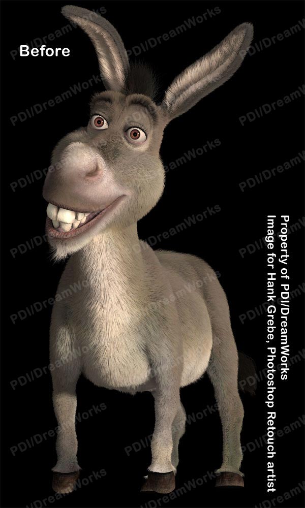 Photoshop Retouching 8 Shrek 2 Donkey